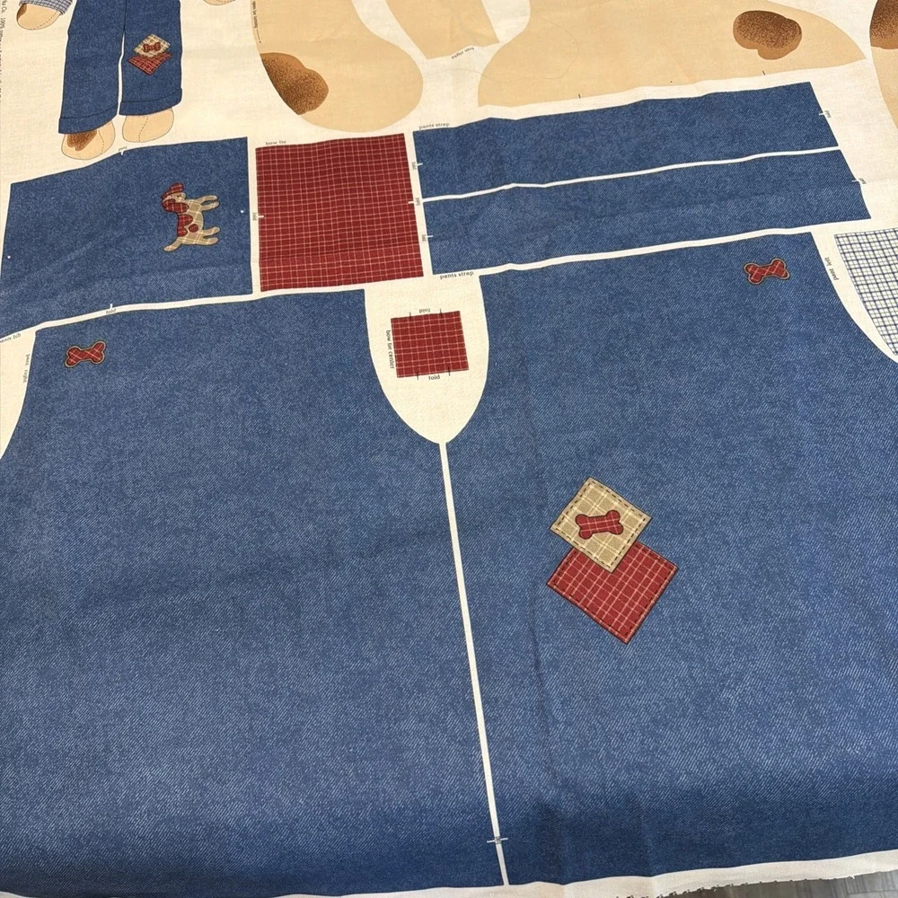 VIP Cranston Prints Works Cut & Sew Cotton fabric panel Country Dog Pre-cut 31pc